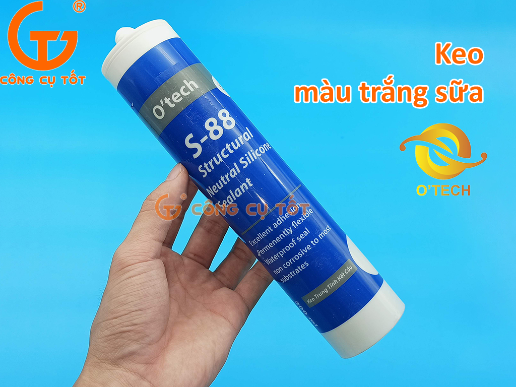 Keo kết cấu trung tính 300ml OTECH S-88 trắng sữa