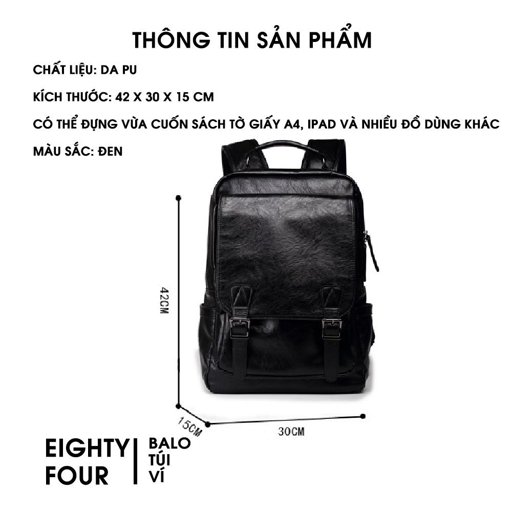 Ba Lô Đi Học Bằng Da PU Thời Trang Unisex Ba Lô Eighty Four Đi Học Bằng Da PU Thời Trang Cho Nam