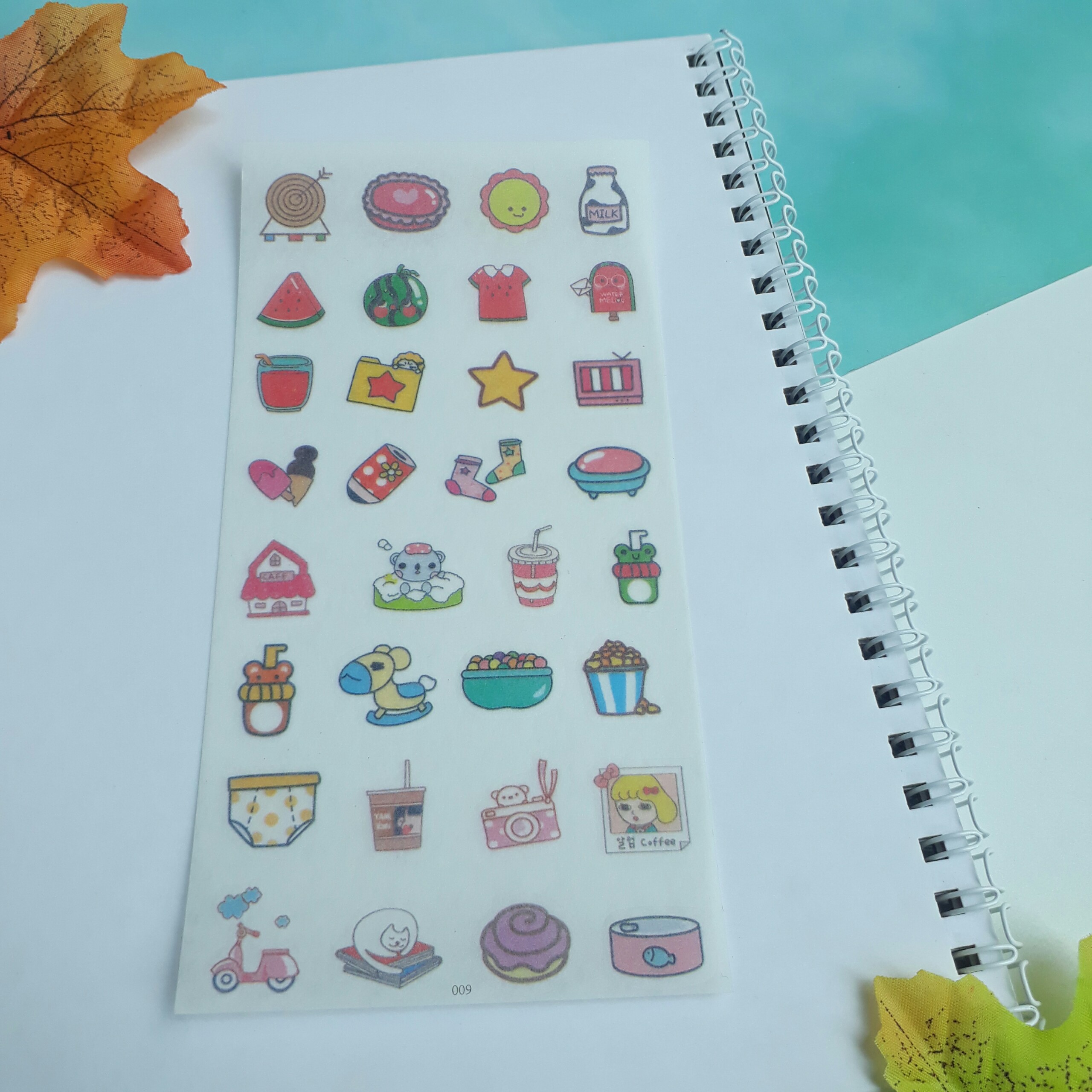 Bộ 6 Miếng Sticker Đồ Vật Đáng Yêu