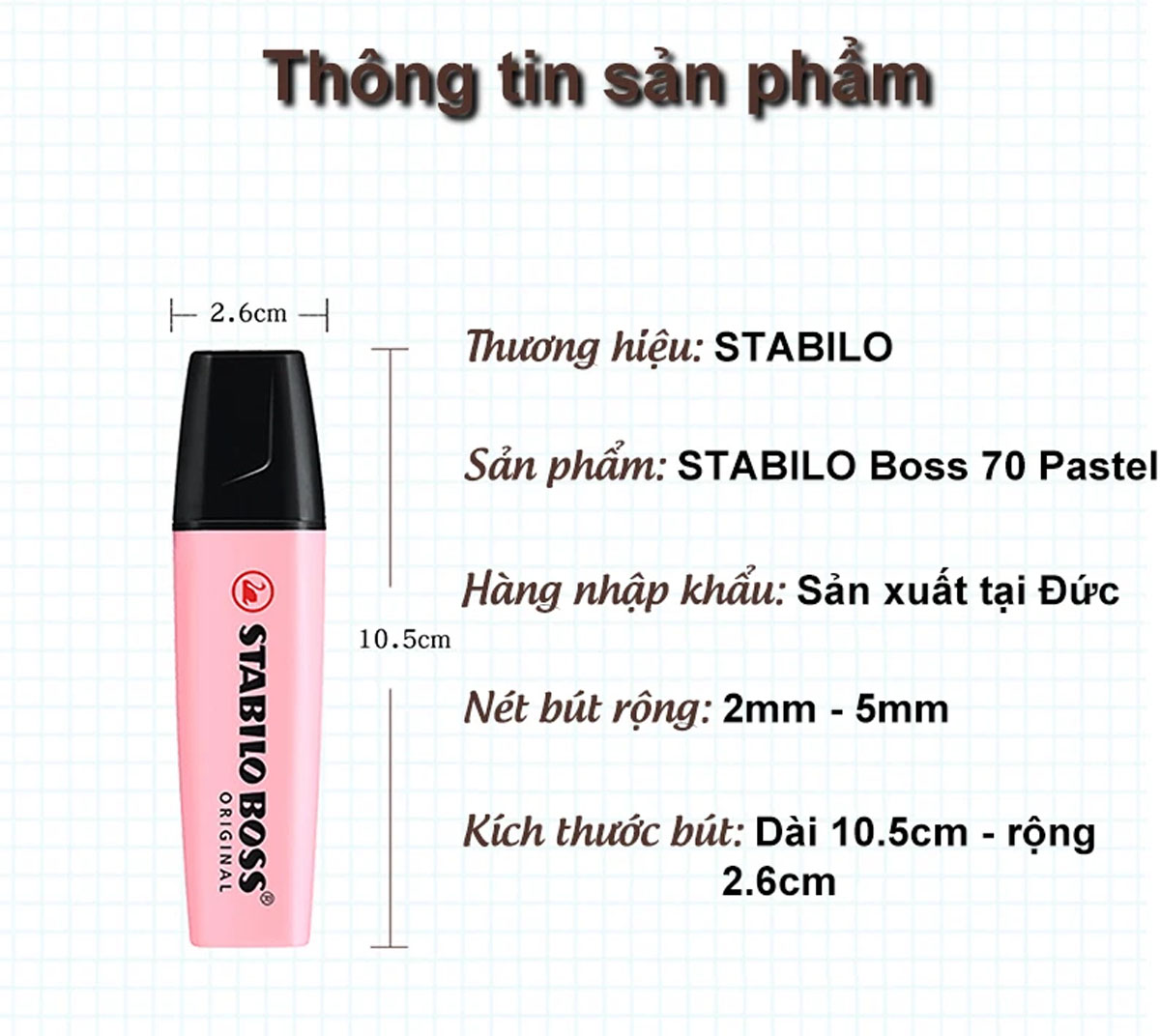 Bộ 3 Bút dạ quang STABILO BOSS ORIGINAL Pastel (HLP70)