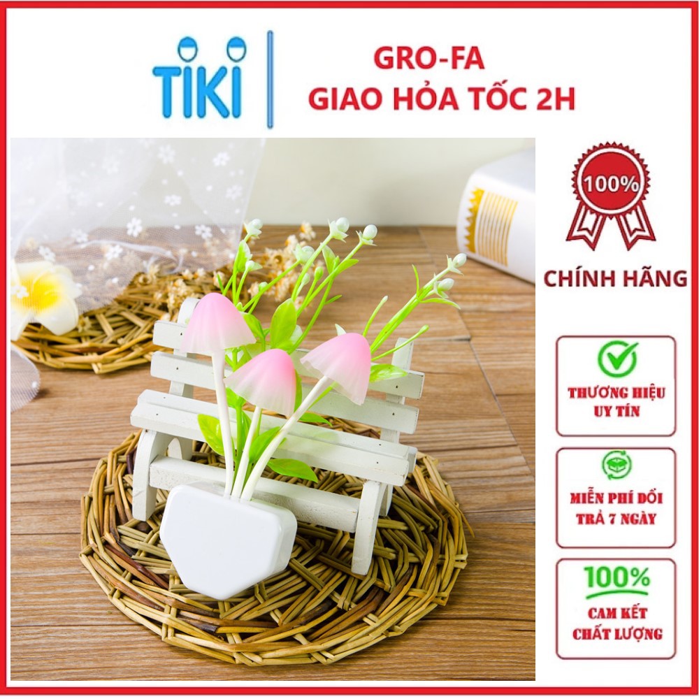 Combo 2 Đèn Ngủ Cảm Ứng Ánh Sáng Hình Nấm Avatar Siêu Xinh - Hàng chính hãng