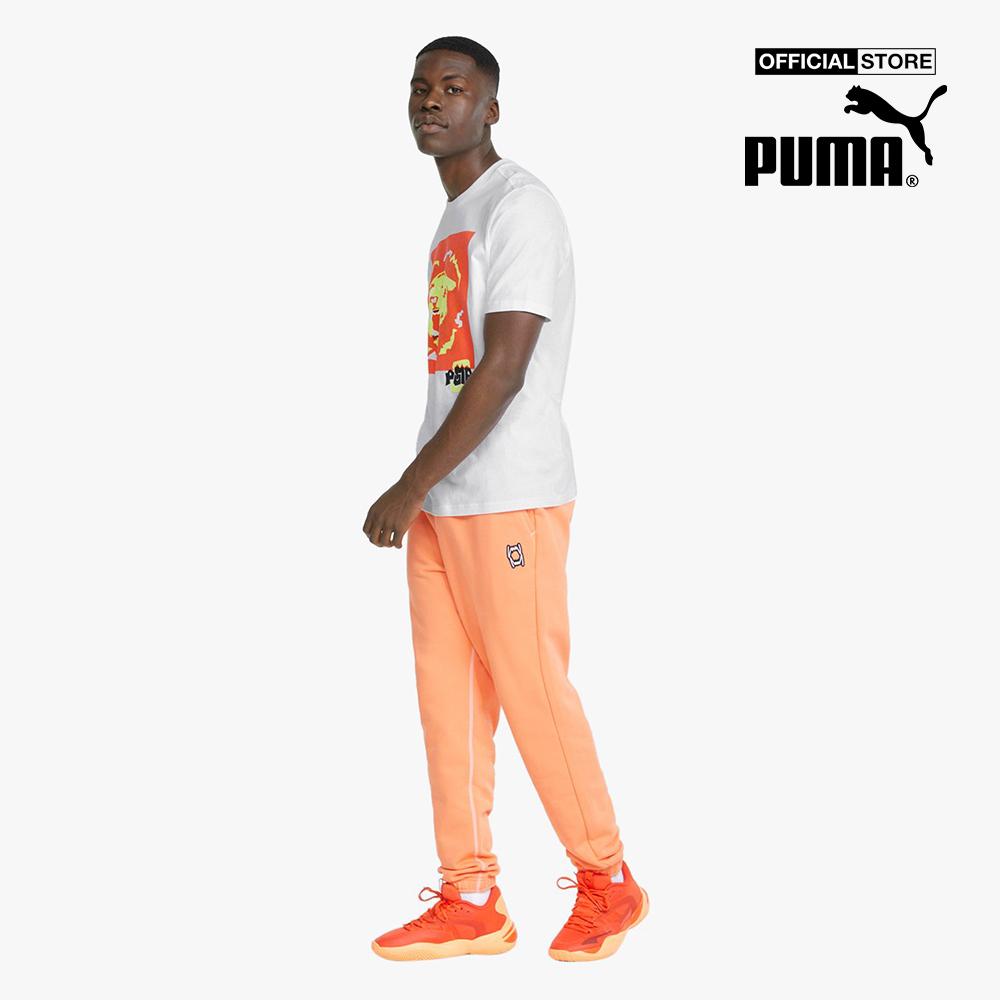 PUMA - Áo thun nam cổ tròn ngắn tay 4th Quarter Basketball 532361