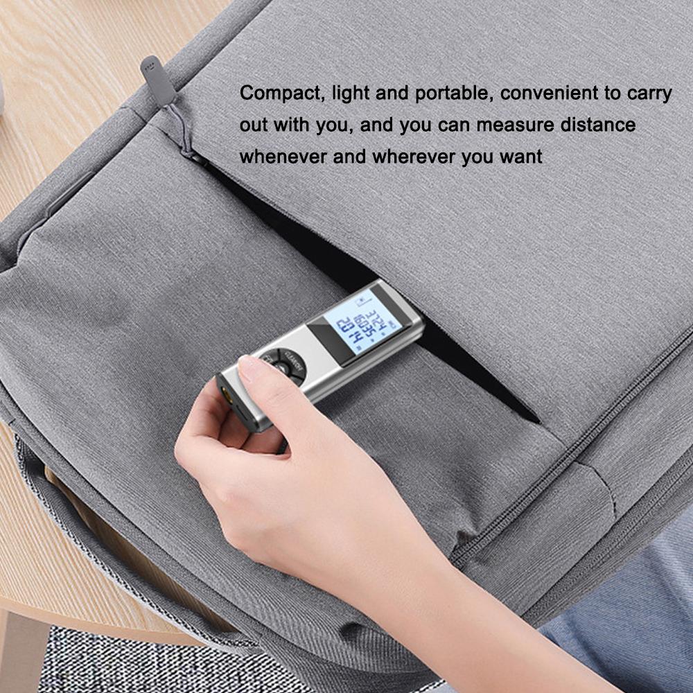 Handheld Laser Rangefinder Distance Meter Area Volumes Measurement Device Building Surveying Equipment LCD Display with Backlight