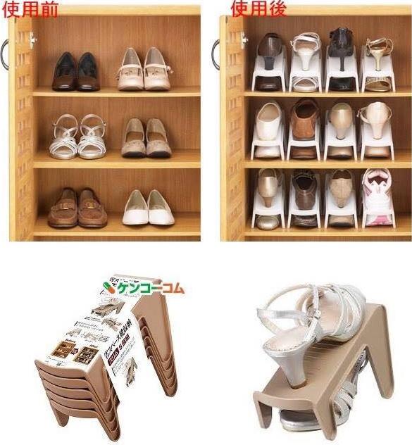 Bộ 3 kệ giầy dép nhỏ gọn tiện lợi - Hàng nội địa Nhật