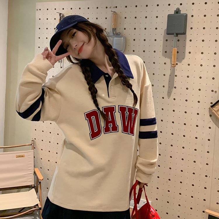 Áo Sweater Polo Nỉ Nam Nữ Dài Tay Form Rộng In Chữ DAW Tay Áo Phối Viền Ngang Thời Trang Zenkonu TOP NAM 247V2