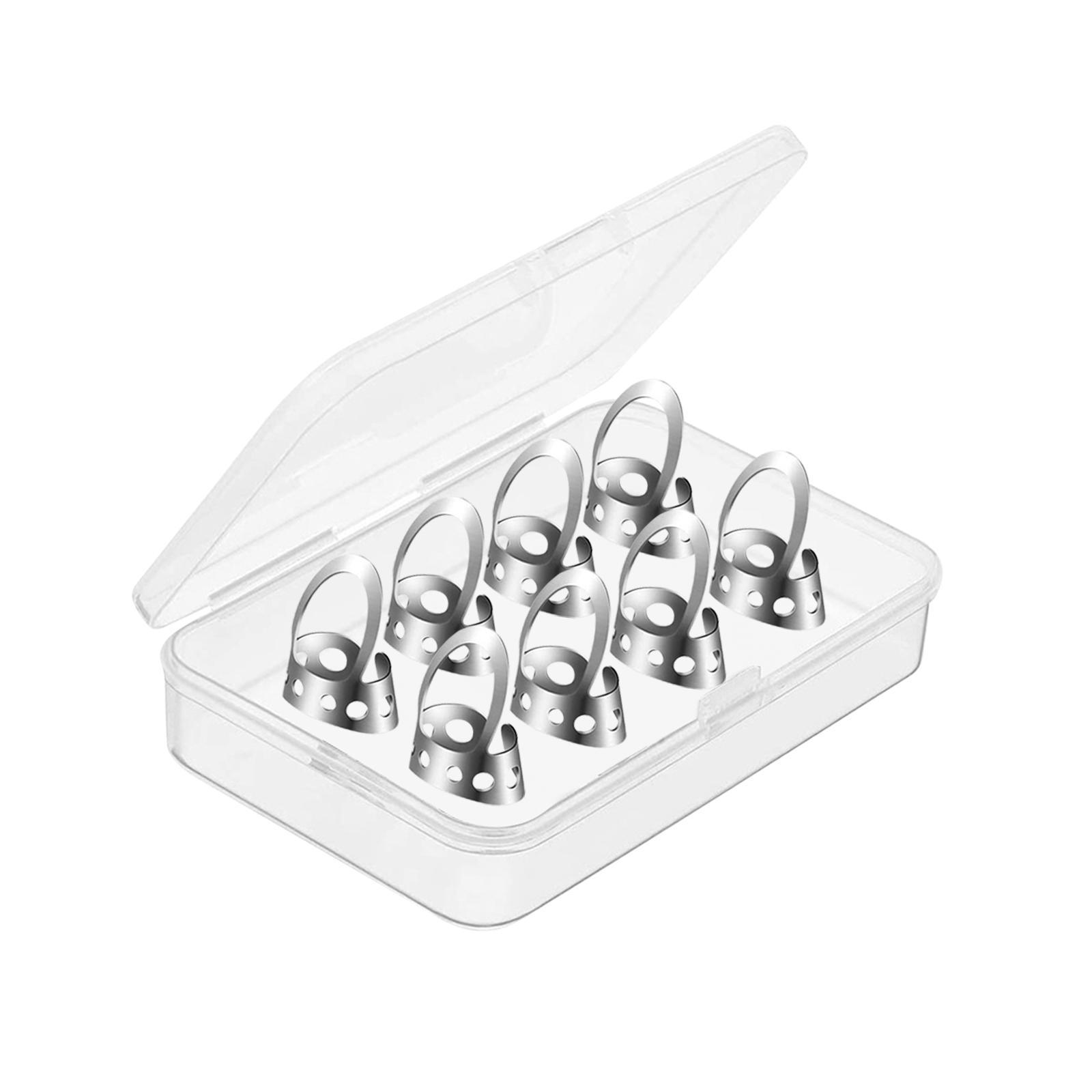 8 Pieces Guitar Picks Plectrum Thumb Finger Picks Set for Mandolin Harp Bass