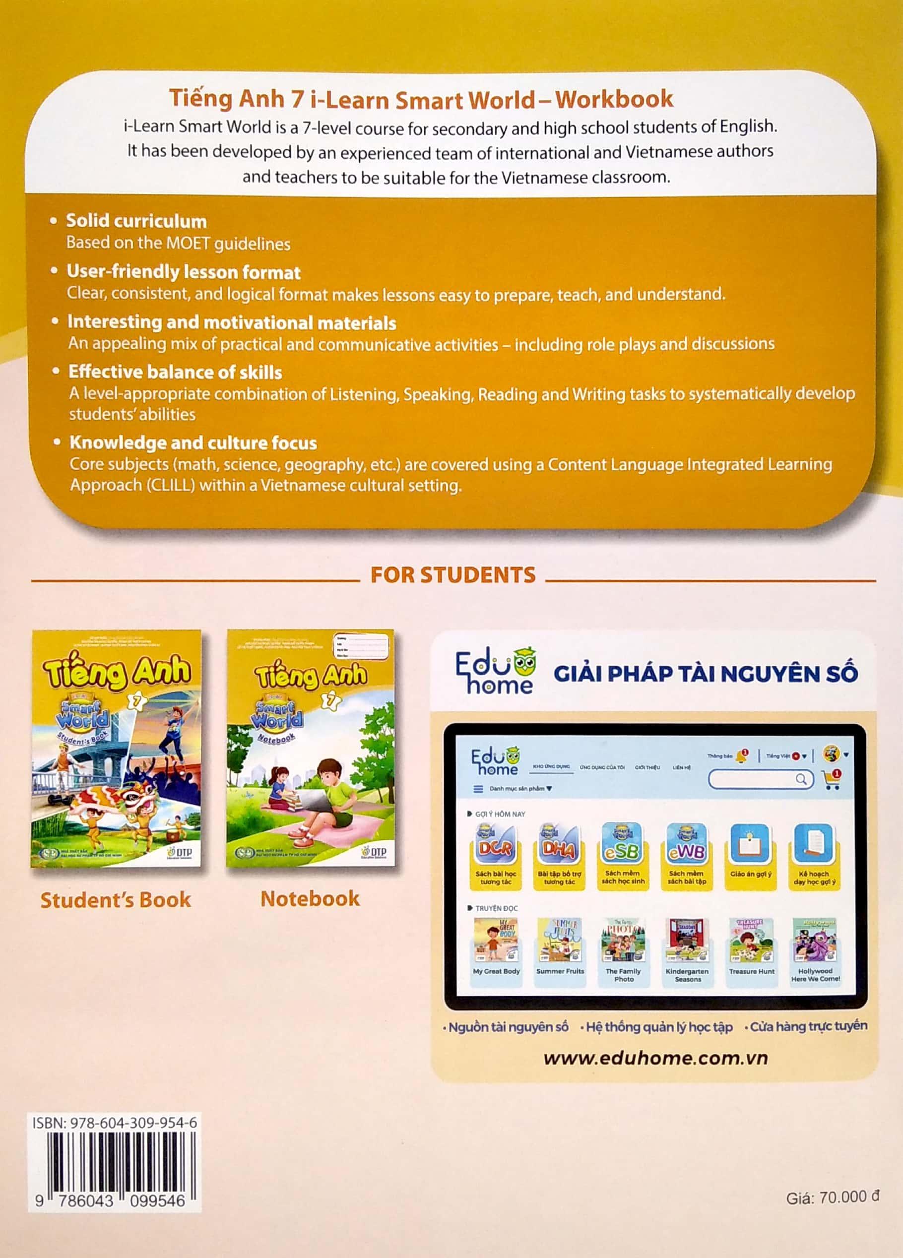 Tiếng Anh 7 I-Learn Smart World - Workbook