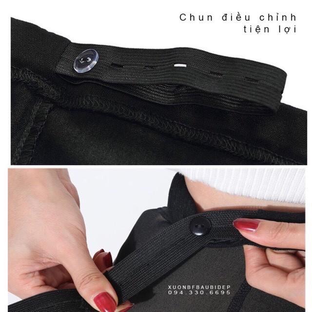 Quần bầu legging nâng mông có đáp bụng và chun chỉnh (40-90kg