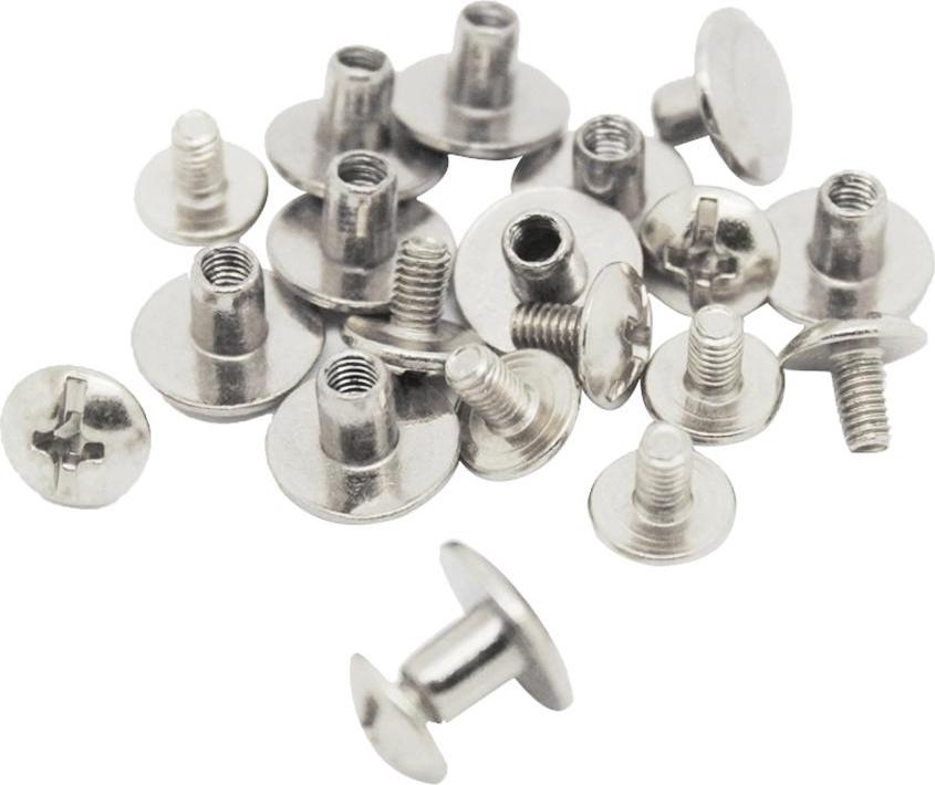 10 Chiếc Thủ Công DIY Phụ Kiện Bạc Chicago Móng Tay Đinh Tán Đinh Nhọn Ví Trang Trí Mới