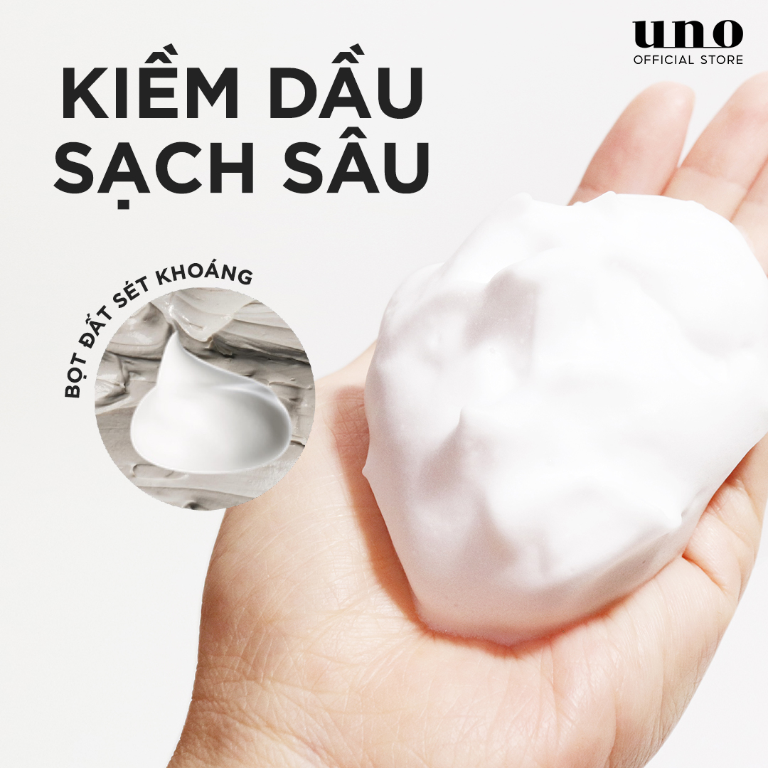 Sữa Rửa Mặt Tạo Bọt Sạch Nhờn UNO Whip Wash Black 130g