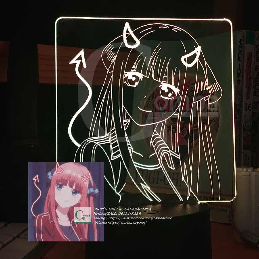 Đèn Ngủ ANIME LED 3D Gotobun no Hanayome Nino Nakano Type 02 AGNH0102 16 màu tùy chỉnh