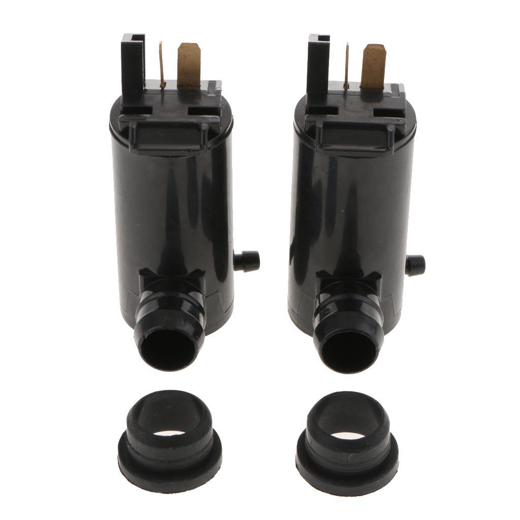 2 Pcs Universal 12V Car Vehicles Windshield Washer Pump Nozzle