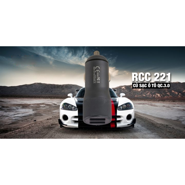 Sạc xe hơi Remax RCC221 sạc nhanh QC3.0 max 2.4A 2 cổng USB - Hàng nhập khẩu