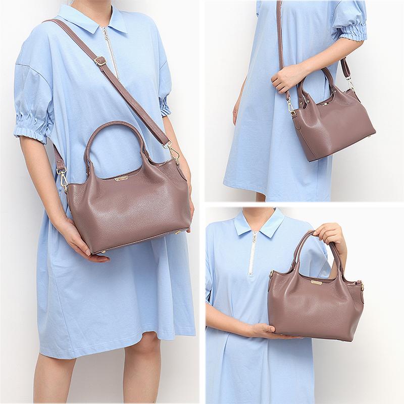 SC 100% Da Thật Chính Hãng Da Túi Bucket Nữ Tote Top-Tay Cầm Đeo Vai Thương Hiệu Thiết Kế Nữ Đeo Chéo Túi