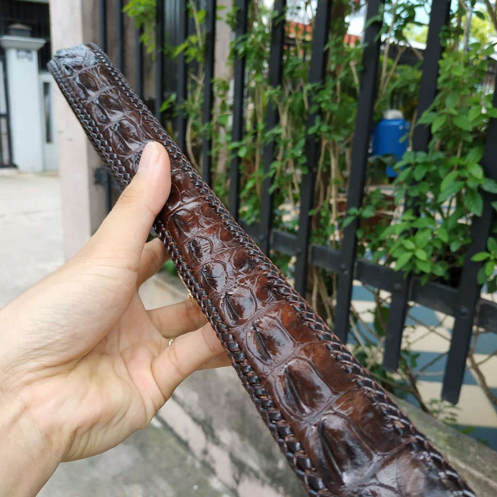 Thắt Lưng Cá Sấu [DÂY LIỀN NGUYÊN CON ĐAN VIỀN THỦ CÔNG RẤT ĐẸP VÀ BỀN