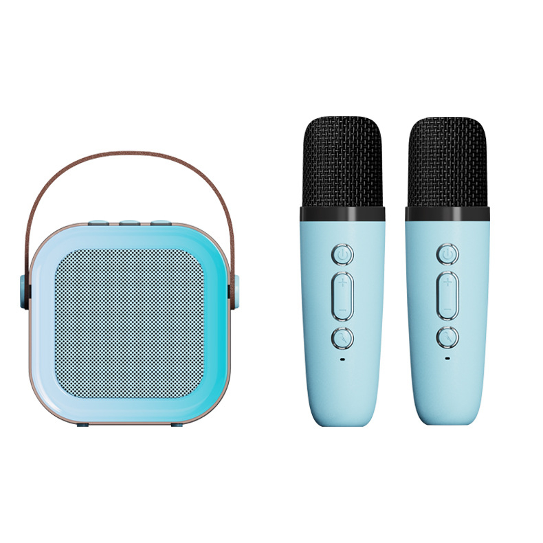 Loa Karaoke Mini K12 Sạc Pin Không Dây, Âm Thanh Hay Bass Chuẩn Tặng Kèm 2 Míc Hát Giao Màu Ngẫu Nhiên