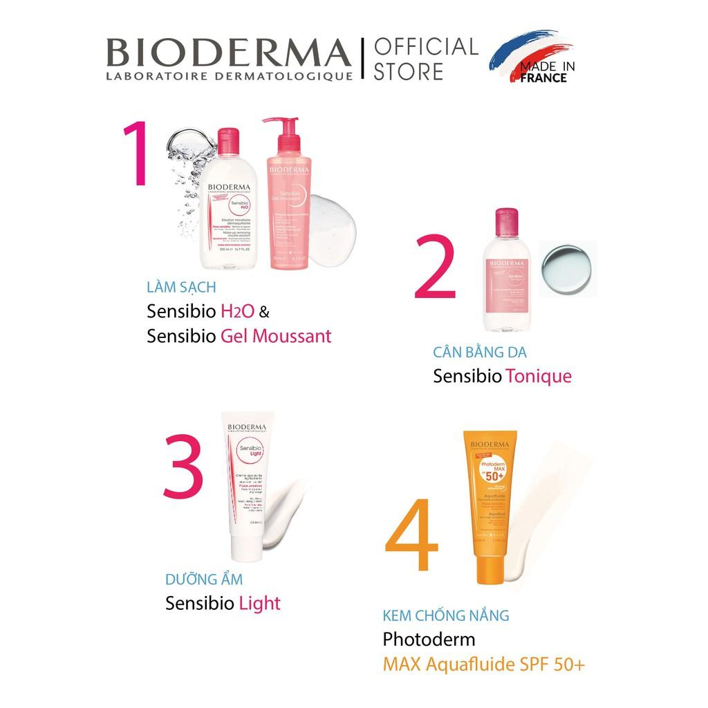 HÀNG NHẬP KHẨU - Bioderma Sensibio H2O Hồng Dung Dịch Làm Sạch Và Tẩy Trang, Nước Tẩy Trang Công Nghệ Micellar - 500ml