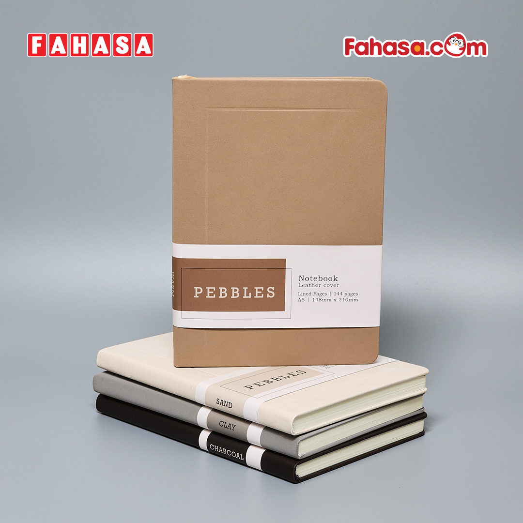 Sổ Bìa Da Pebbles A5 - Kẻ Ngang - 144 Trang 100gsm - The Sun - Warm Stone
