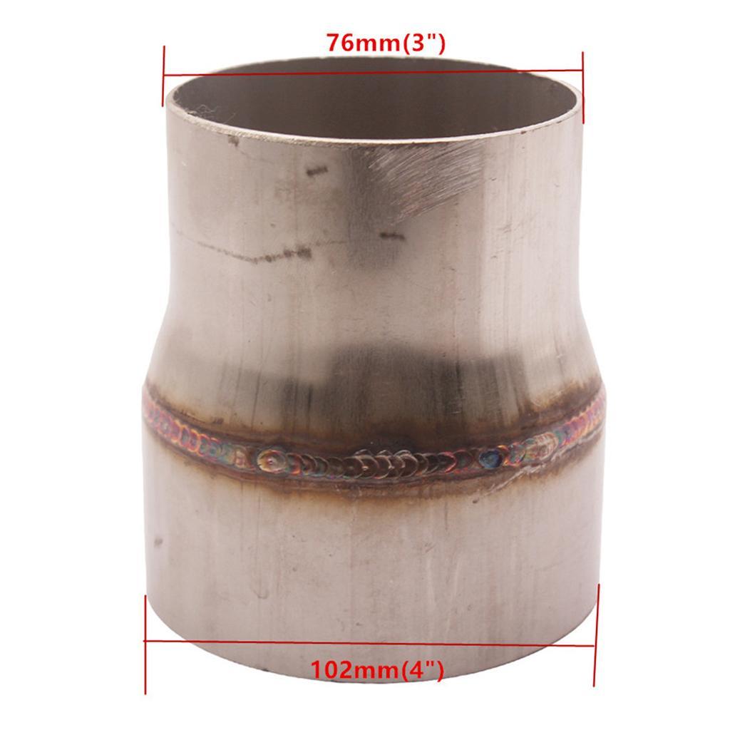 2 Pieces Mild Exhaust Pipe Reducer 3 Inch  to 4 Inch O.D. Rustproof