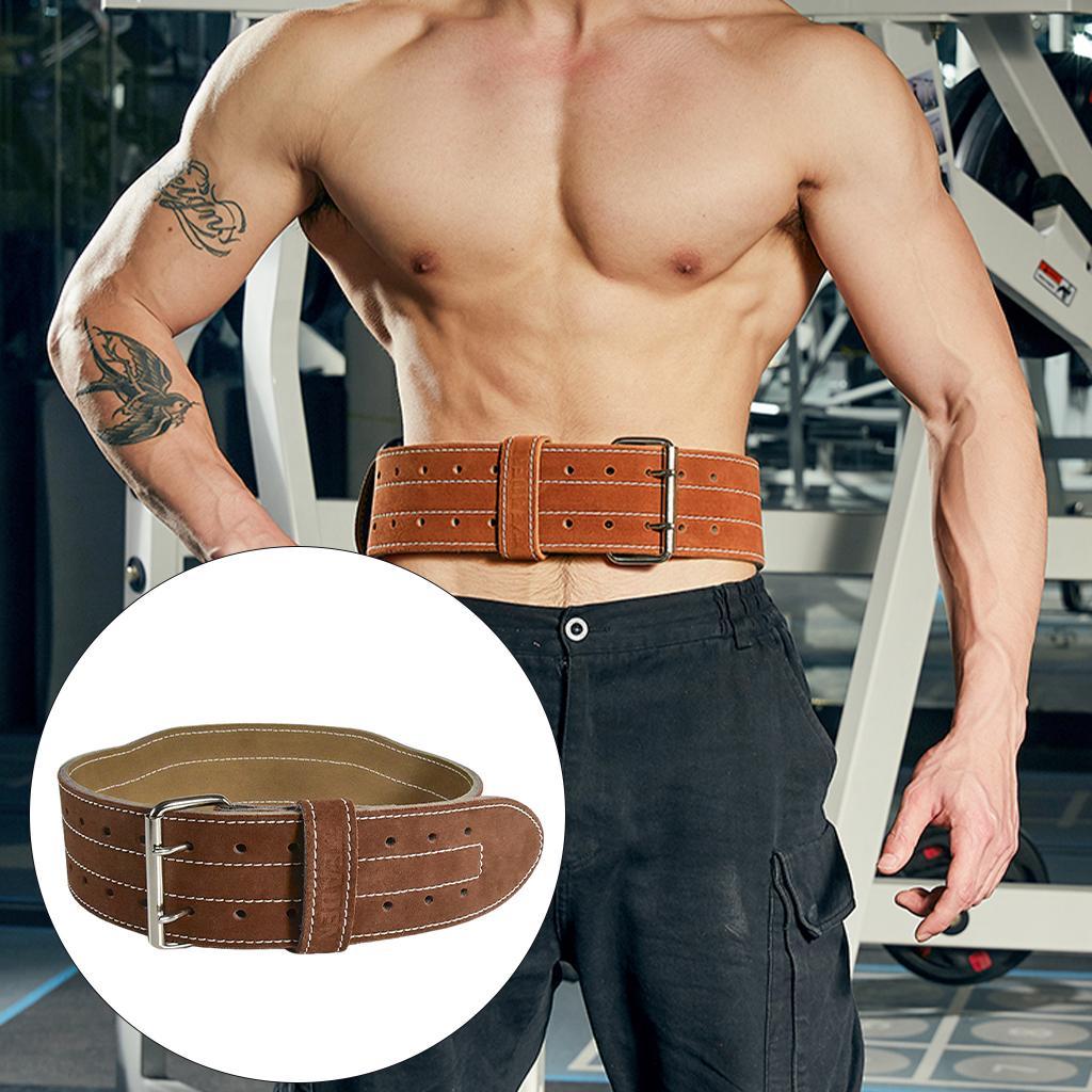 Weight Lifting Belt Training Gym Fitness Bodybuilding Back Support M Black