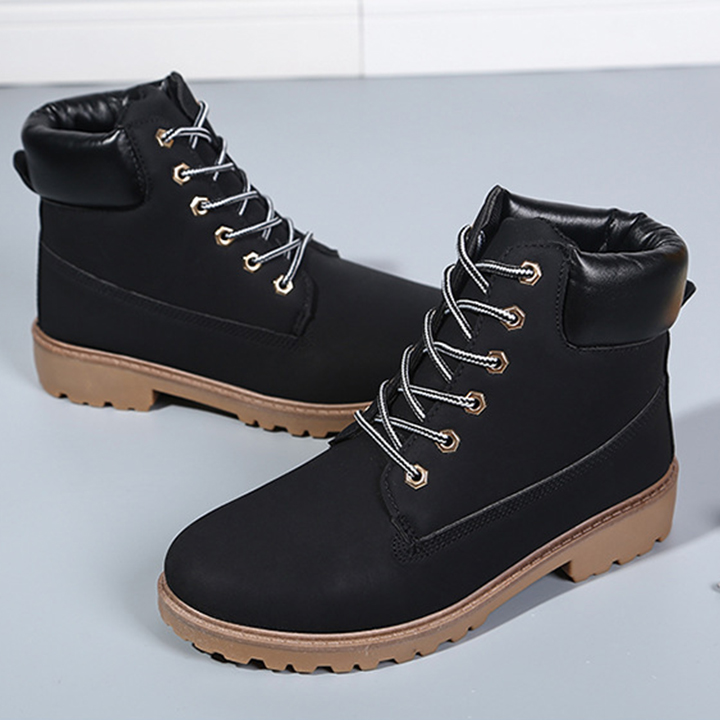 Giày Boots Nữ Cổ Cao Chất Da Siêu Mềm Mịn Phong Cách Cá Tính