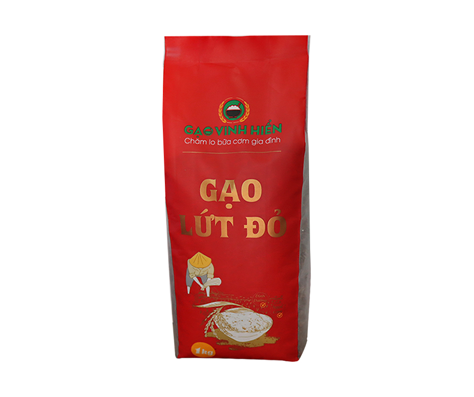 Gạo Lứt Đỏ Vinh Hiển - Gạo Lứt Đỏ Đóng Túi 1Kg Đạt Chuẩn Chất Lượng HACCP - Ngọt Cơm, Dinh Dưỡng