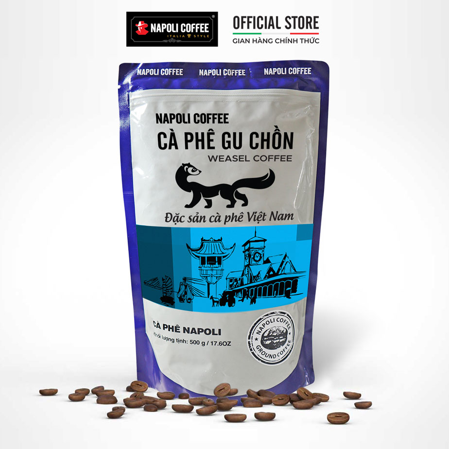 Cà Phê Chồn Napoli Coffee 500g/túi - Cafe Arabica/Robusta/Culi Hạt SẠCH Cao Cấp Chuyên Pha Phin hoặc Máy