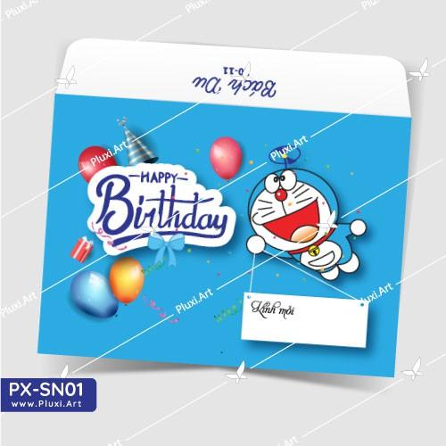 Thiệp thôi nôi – sinh nhật theo yêu cầu Pluxi