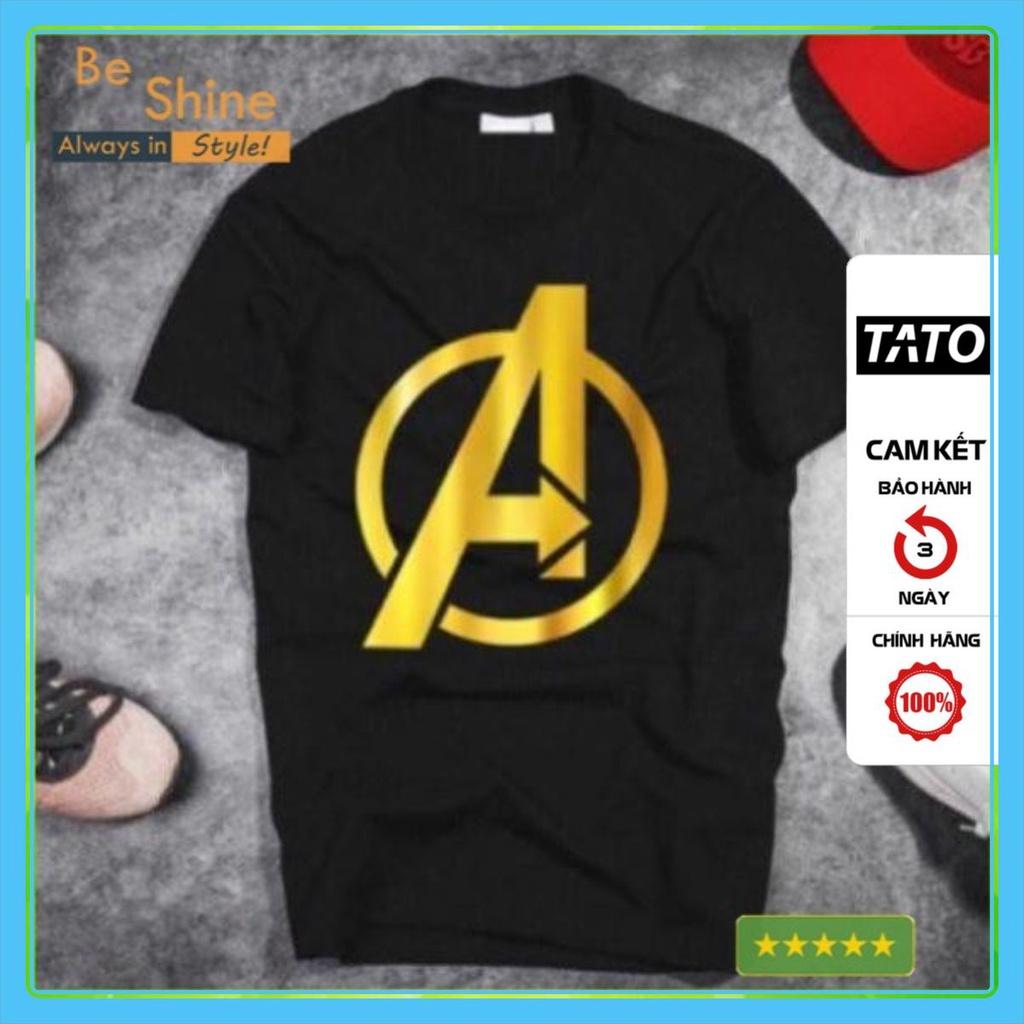 Áo Thun Unisex Form Rộng Chữ A Avenger DCV In Nhũ Vàng Độc Đáo - Áo Phông Tay Lỡ Cotton Cổ Tròn - Beshine Clothing