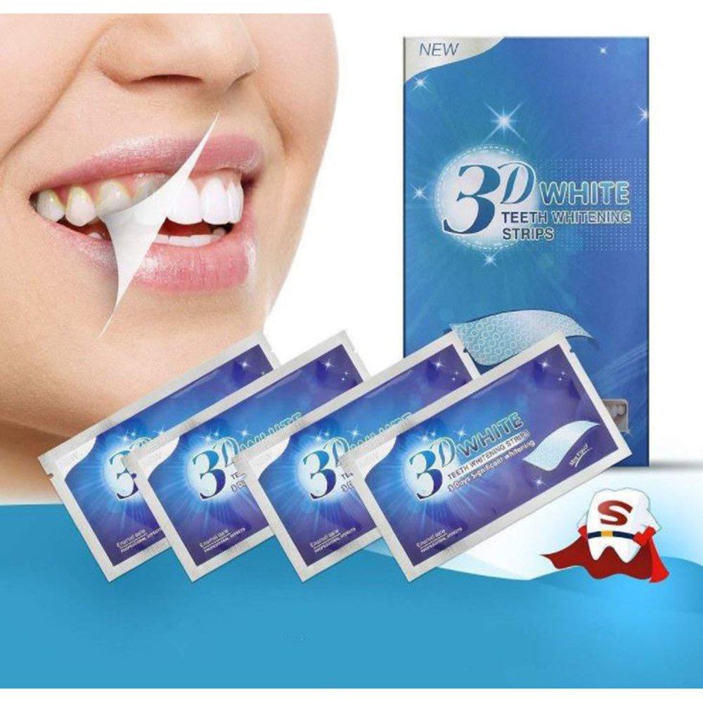 Full hộp 7 cặp - 14 miếng dán trắng răng 3D White Teeth Whitening Strips Sena Beauty,  mạnh gấp 25 lần kem đánh răng