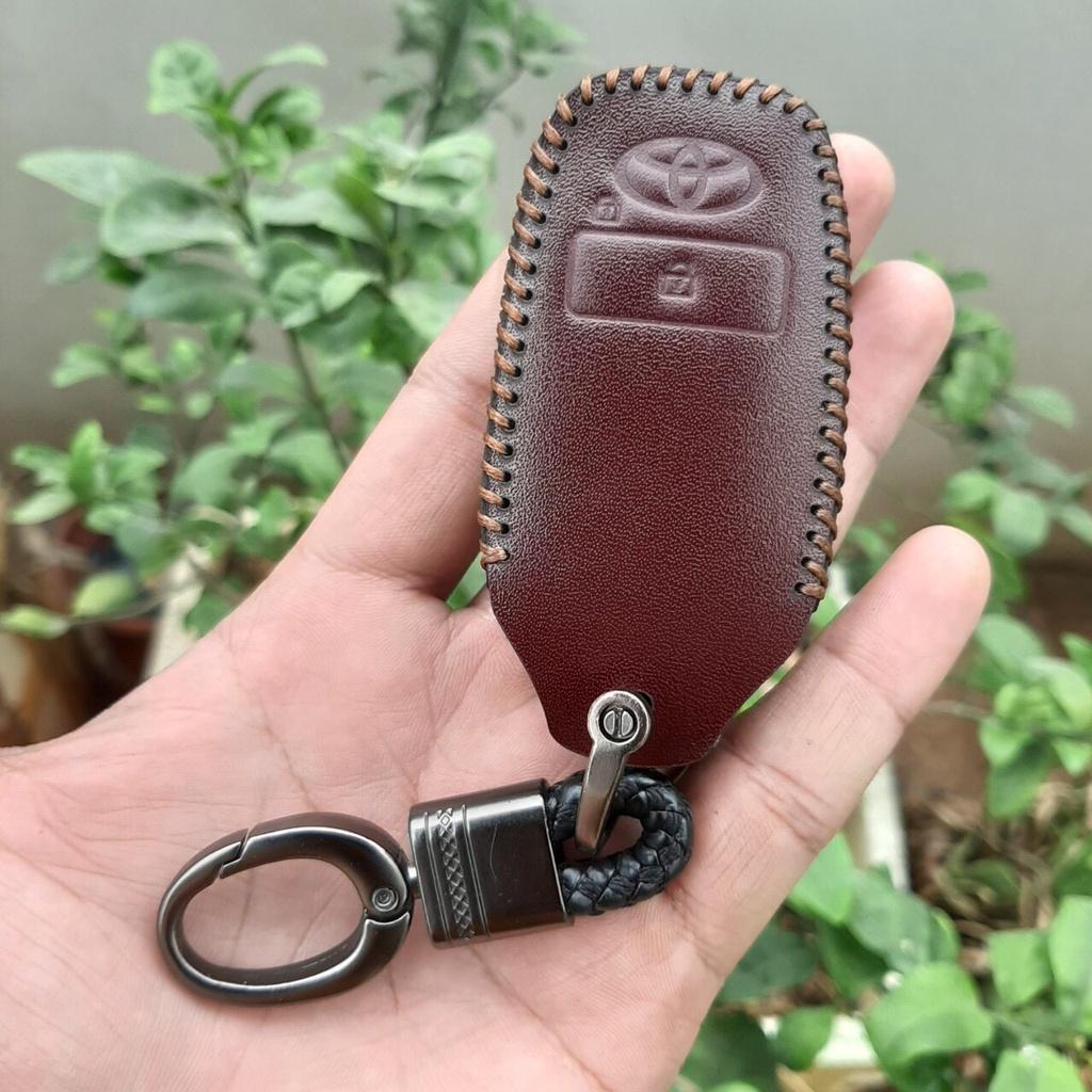 Bao da chìa khoá ô tô TOYOTA Raize, Veloz, AVANZA 2021- 2023, da thật cao cấp, bảo hành 2 năm về da, có khắc tên và sđt,