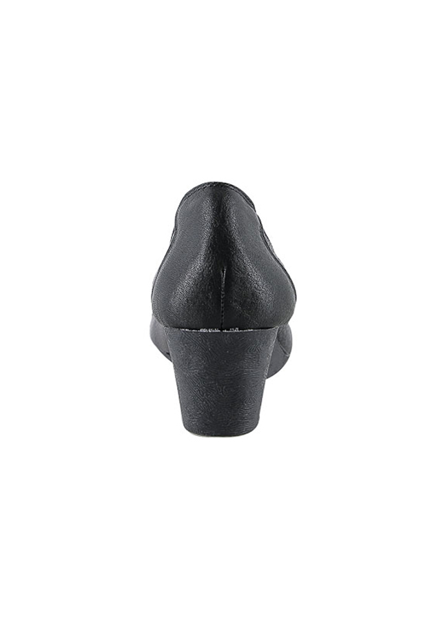 Giày Nữ Da Bò 5 Phân Huy Hoàng HT7942 - Đen