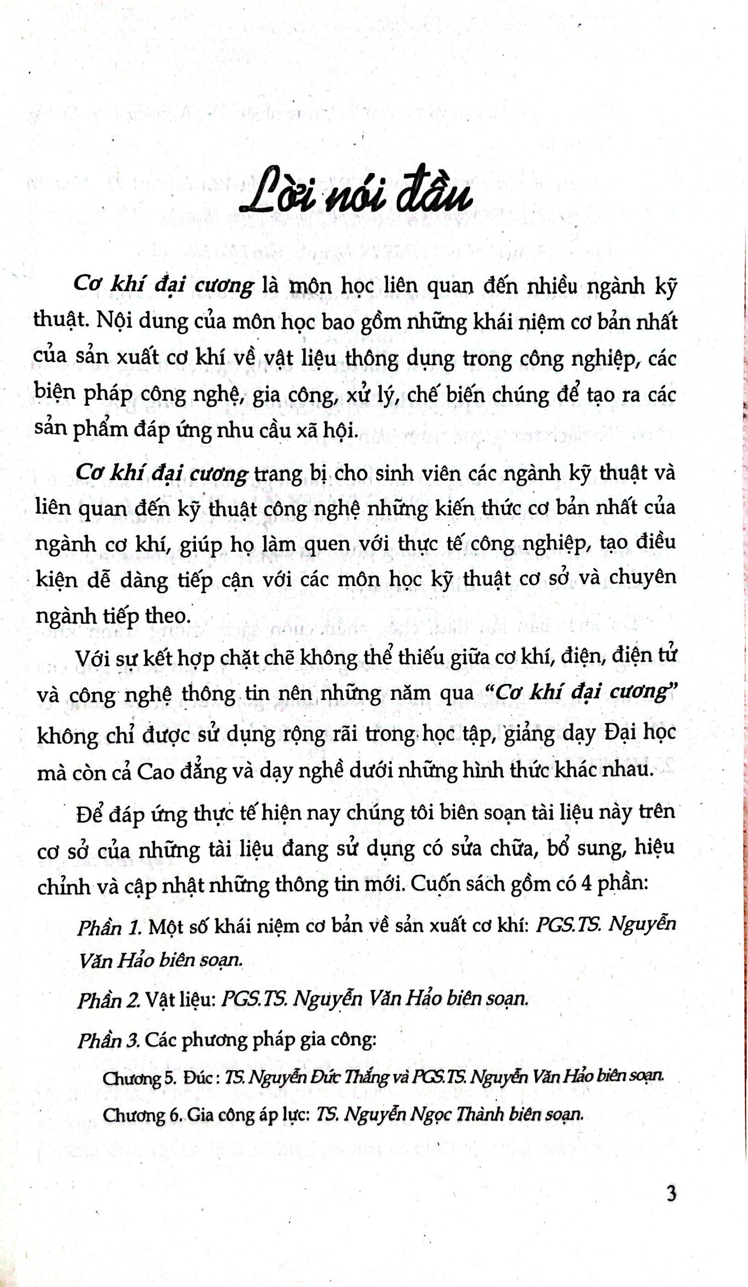 Giáo trình cơ khí đại cương