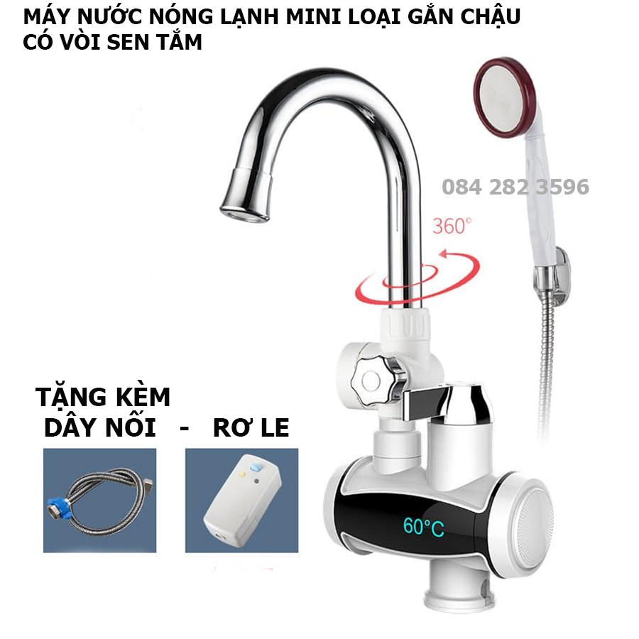 Vòi nước nóng lạnh Mini, Lắp đặt trực tiếp tại vòi, 1 đường nước vào, sử dụng được cả 2 chế độ nóng và lạnh