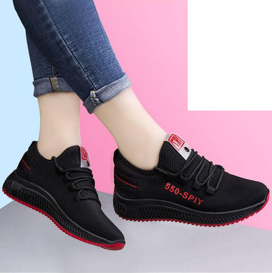 Giầy sneaker nữ phong cách thể thao buộc dây 202