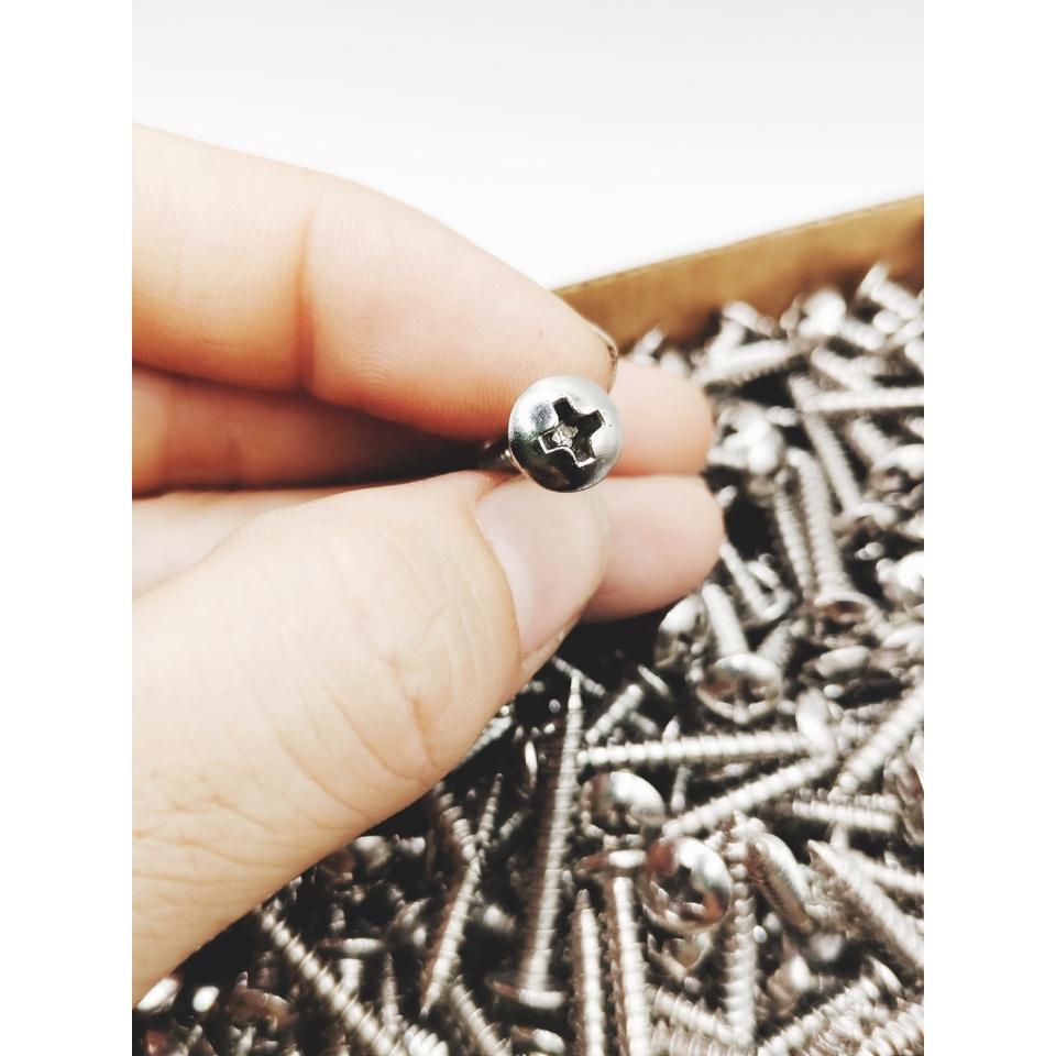 ỐC VÍT ĐẦU DÙ INOX COMBO 20 CON,BẮN TƯỜNG ,BÊ TÔNG ,GỖ, 4.0 x 25mm,CHẮC CHẮN.