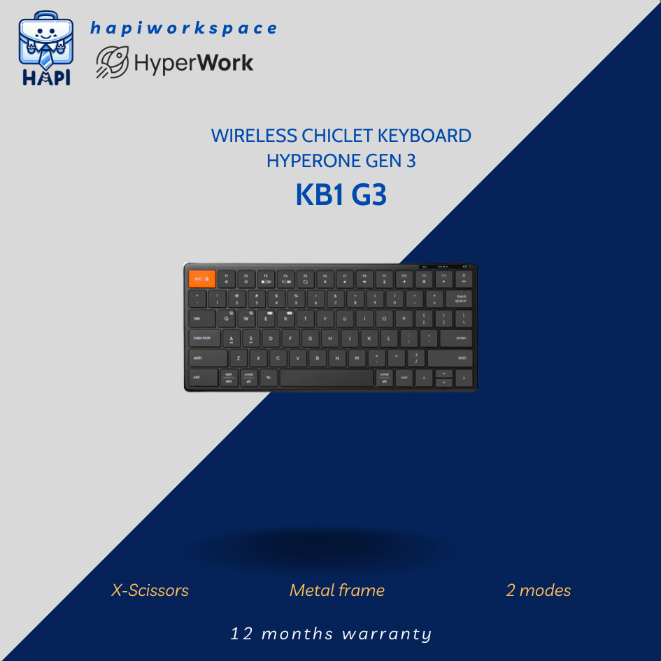 Bàn phím không dây hàng chính hãng HyperWork HyperOne Gen 3 HPW-KB1G3