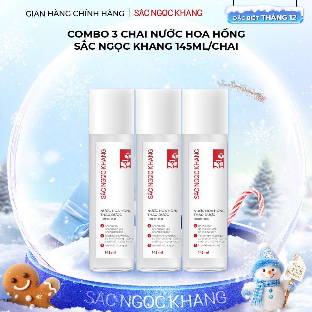 Combo 3 Chai Nước Hoa Hồng Sắc Ngọc Khang 145ml