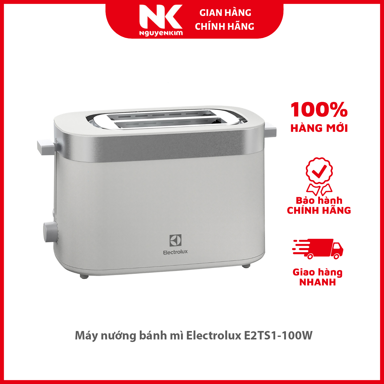 Máy nướng bánh mì Electrolux E2TS1-100W - Hàng chính hãng