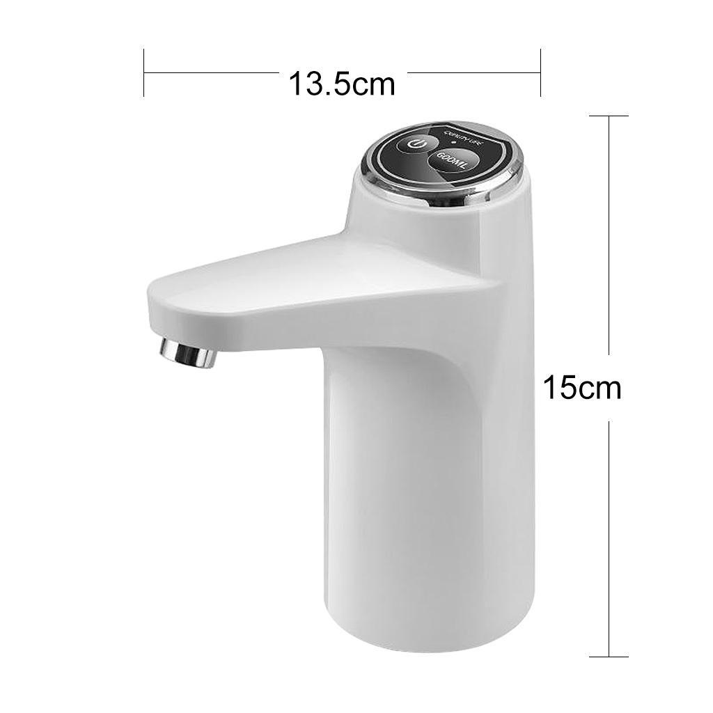 Automatic Water Pump Dispenser 600ml USB Charging Wireless Camping White