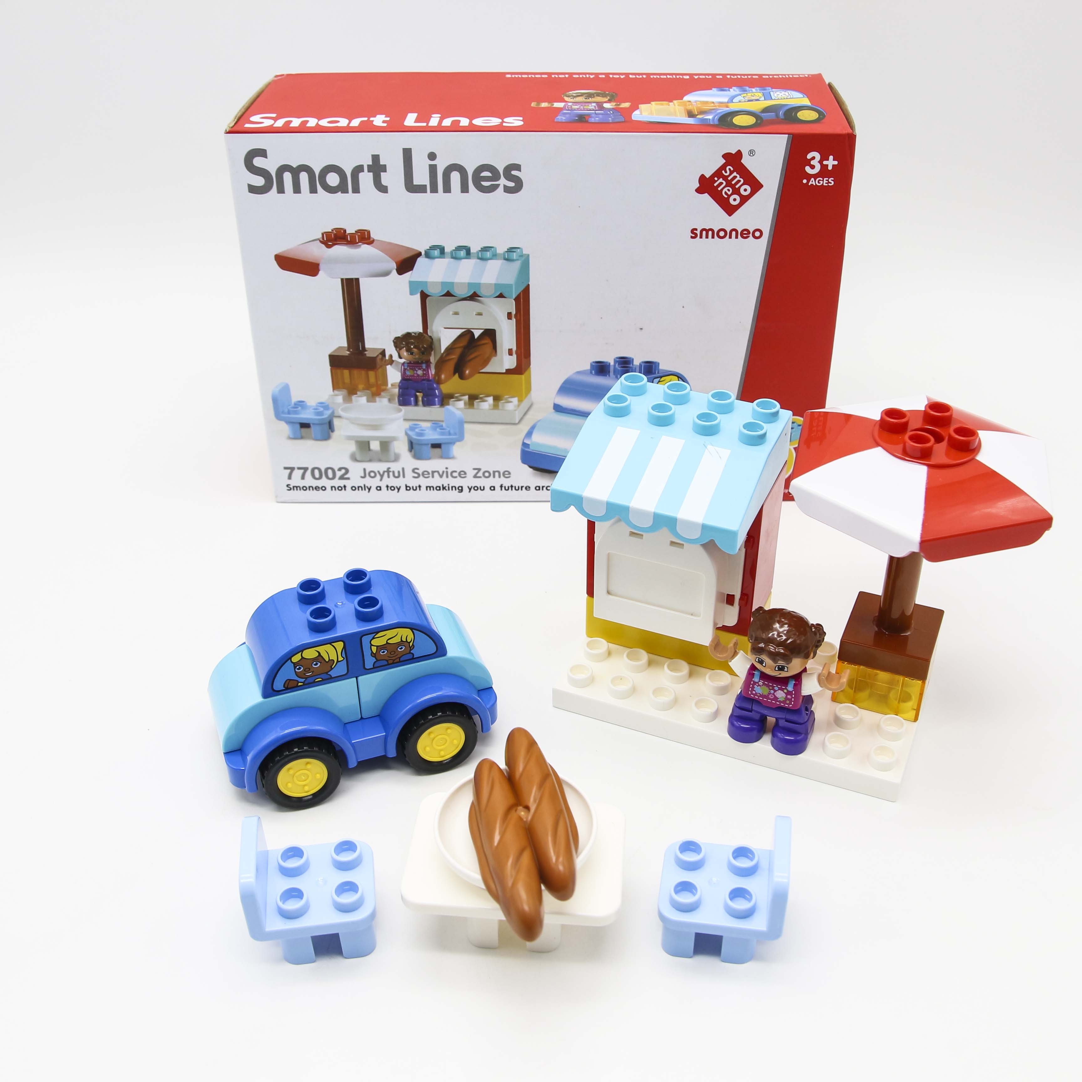 Bộ đồ chơi lắp ghép smoneo duplo xếp hình mô hình theo đa dạng chủ đề cửa hàng - robot- tàu hỏa - oto - TOYS HOUSE 55001/77001/66001