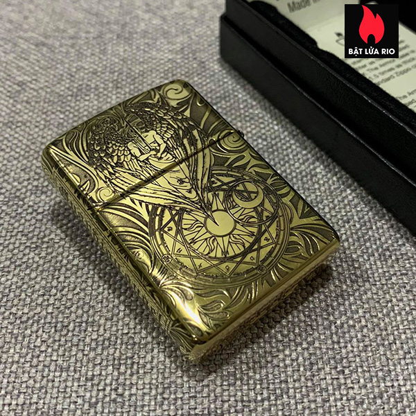 Bật Lửa Zippo Armor 169 Khắc Thiên Thần Và Đôi Cánh 5 Mặt – Zippo 169.Thienthan