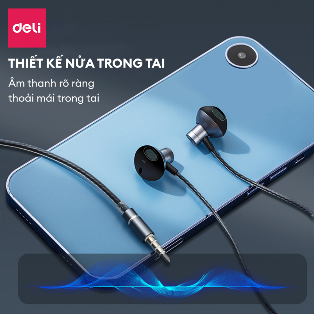 Tai Nghe Có Dây AOKA Jack Cắm Type-C & 3.5mm Hàng Chính Hãng Chống Ồn Mic Đàm Thoại Dây Bện Chống Rối Nhét Nửa Tai Cho Nhiều Thiết Bị