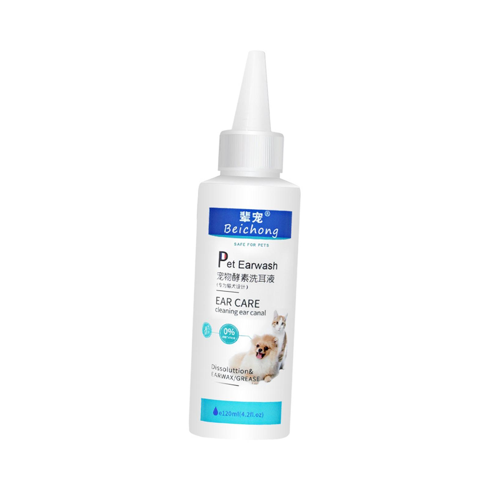 Pet Ear Drops Wash Solution Ear Care for Itchy Smelly Ears Removal