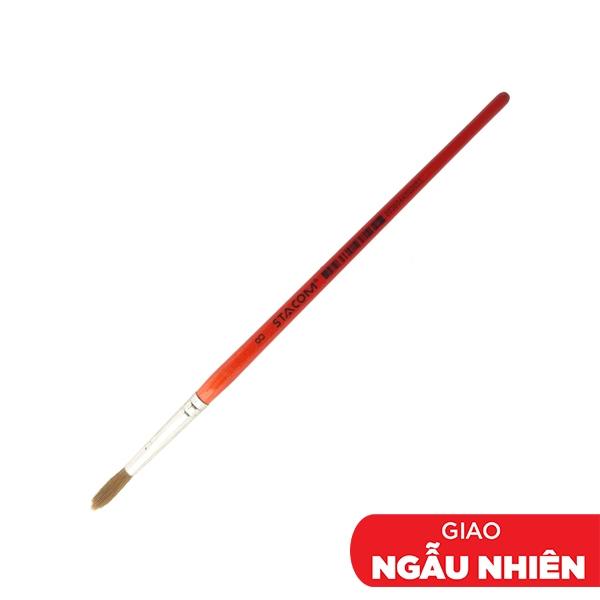 Cọ Vẽ Màu Nước Học Sinh Đầu Tròn Số 8 - Stacom BPS-S-8R (Mẫu Màu Sản Phẩm Giao Ngẫu Nhiên)