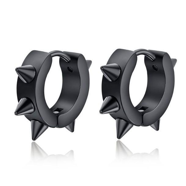 KHUYÊN TAI NAM TRÒN GAI INOX ĐỘC CÁ TÍNH