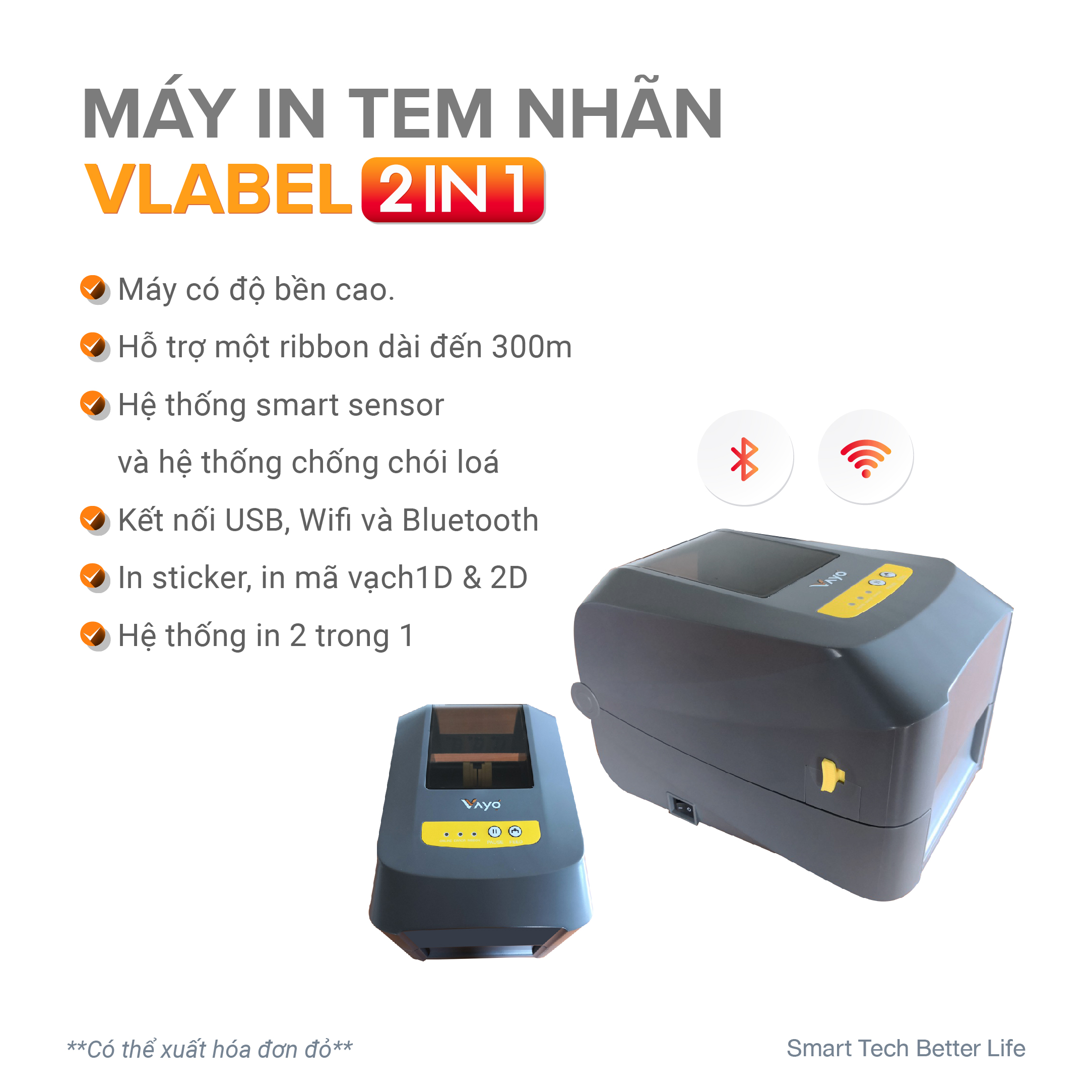 Máy in mã vạch Vlabel - VAYO (Wifi+Bluetooth)