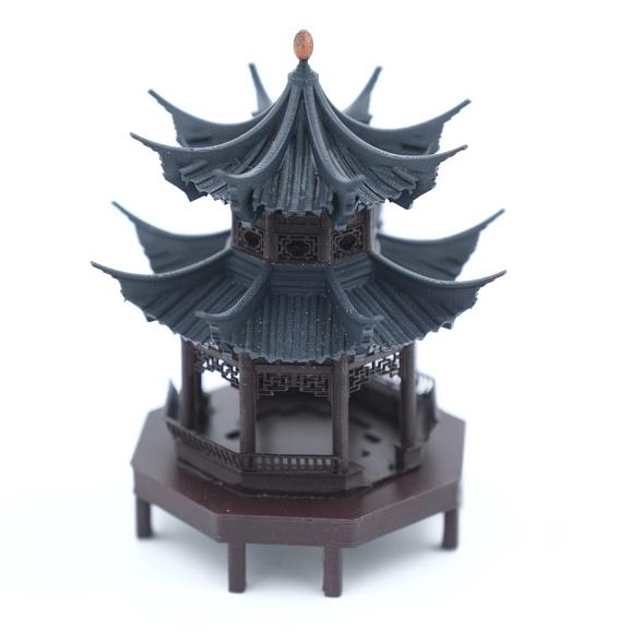 Mô hình tiểu cảnh VỌNG NGUYỆT BÁT DIỆN THỦY ĐÌNH - bán cạn - bể cá - hòn non bộ - terarium - tinh xảo - chất lượng cao