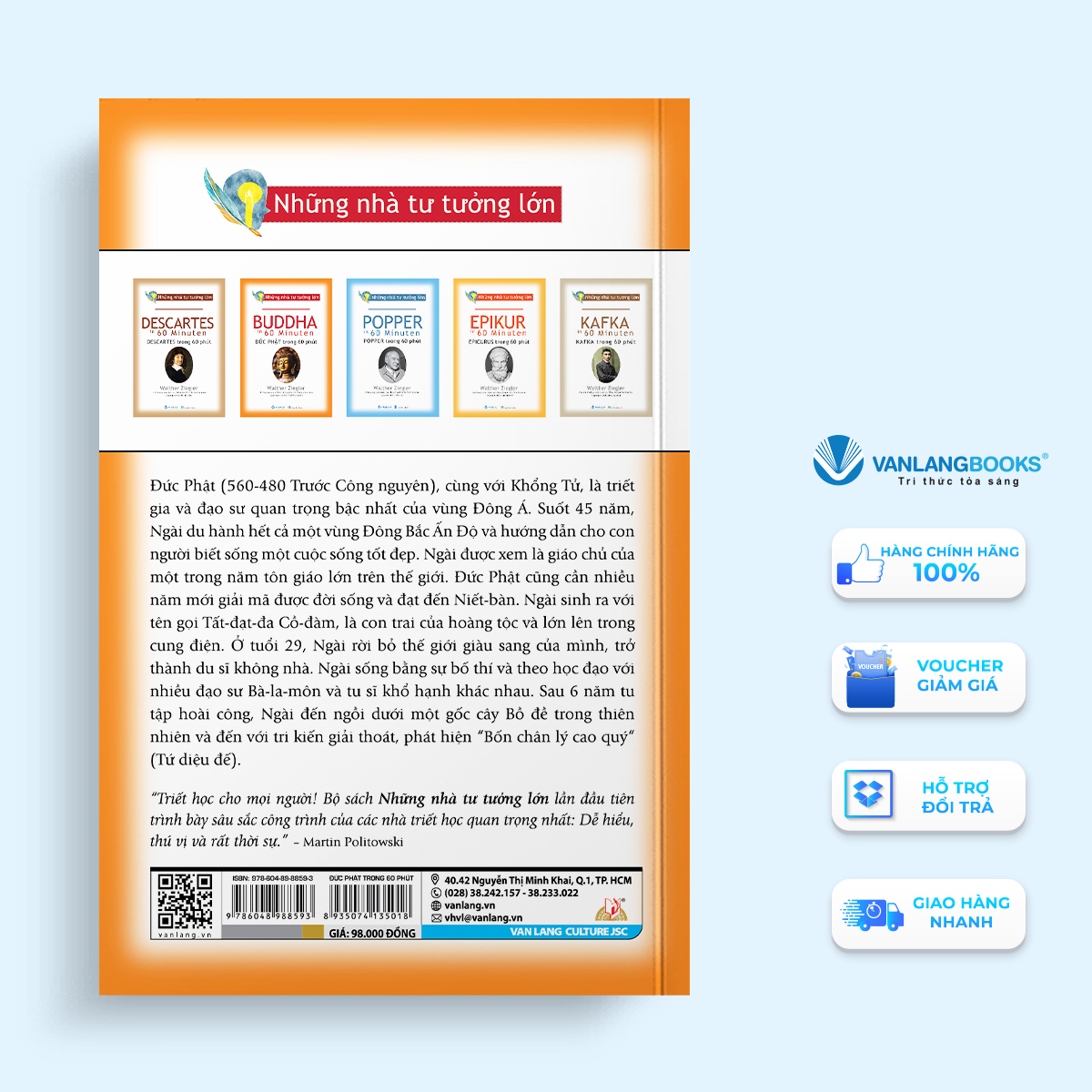 Những Nhà Tư Tưởng Lớn - Buddha Đức Phật Trong 60 Phút - Vanlangbooks