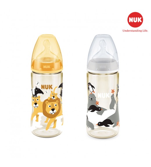 BÌNH SỮA NUK PREMIUM CHOICE+ NHỰA PPSU 300ML NÚM TI S1-M (ANIMALS) ( Màu ngẫu nhiên )